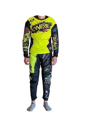 O’Neal Motocross Gear Set + Chest Protector (Fits YXL / AXS)